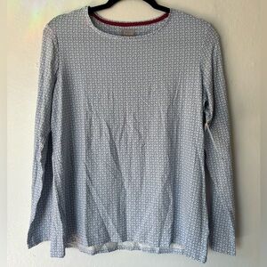 Chico's Blue and White Long Sleeve Top
